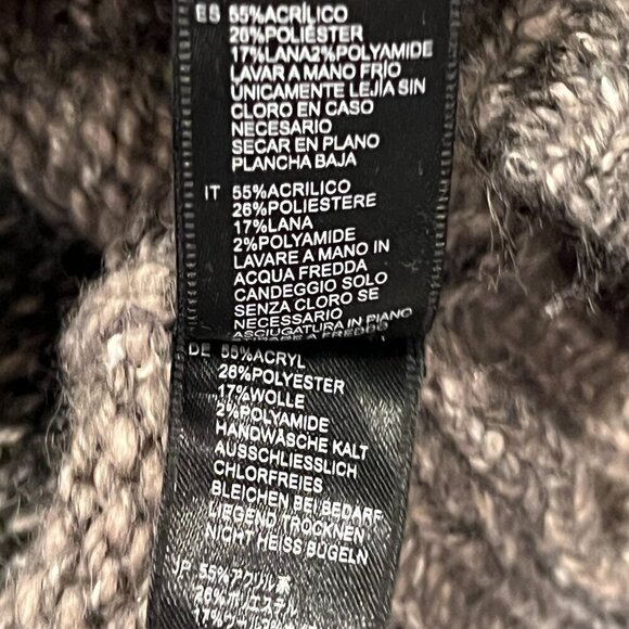 Womens‎ Wool Blend Large Ombré One Button Knit Cardigan Sweater Shawl Collar - Picture 8 of 11